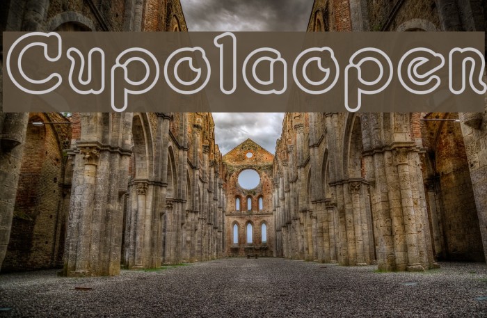 Cupolaopen Font examples