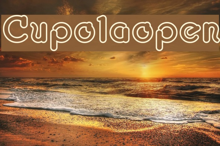 Cupolaopen Font examples