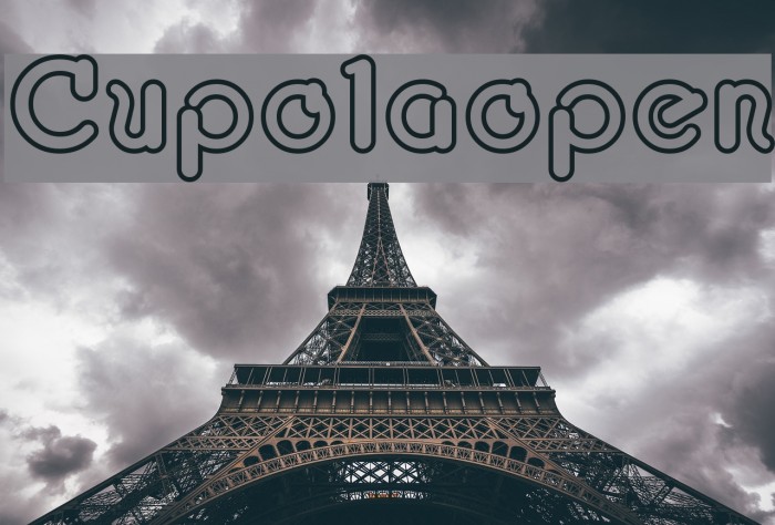 Cupolaopen Font examples