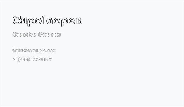 Cupolaopen Business Card