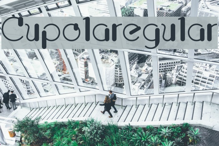 Cupolaregular Font examples