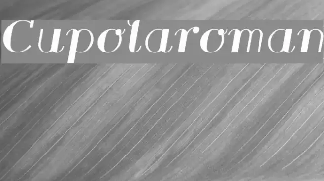 Cupolaroman Font examples