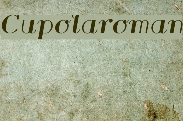 Cupolaroman フォント examples