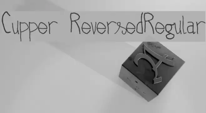 Cupper ReversedRegular Font examples