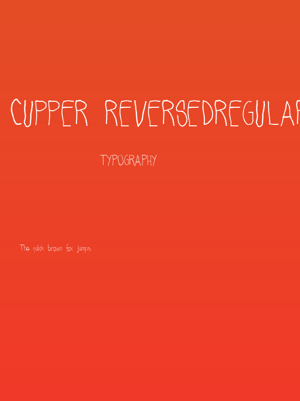Cupper ReversedRegular Poster