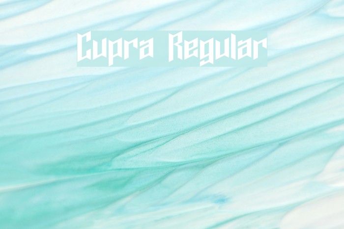 Cupra Regular Font examples