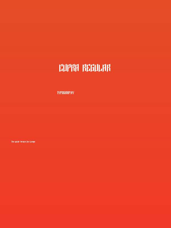 Cupra Regular Poster