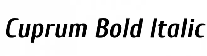 Cuprum Bold Italic  フリーフォントのダウンロード