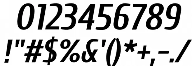 Cuprum Bold Italic Font OTHER CHARS