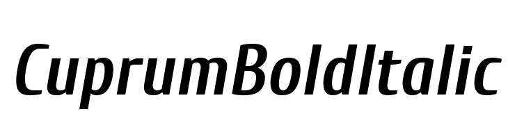 Cuprum Bold Italic  Скачать бесплатные шрифты