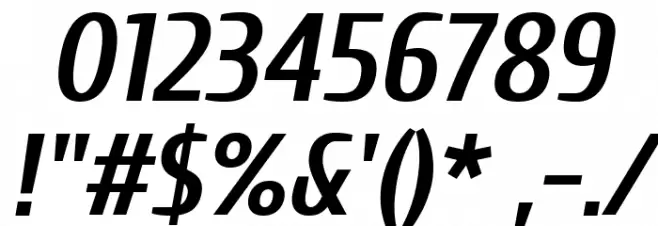 Cuprum Bold Italic Font OTHER CHARS