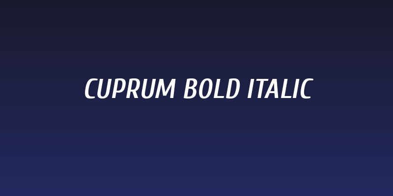 Cuprum Bold Italic Social Header
