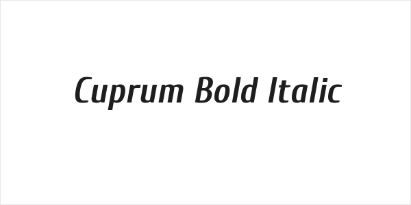 Cuprum Bold Italic Logo