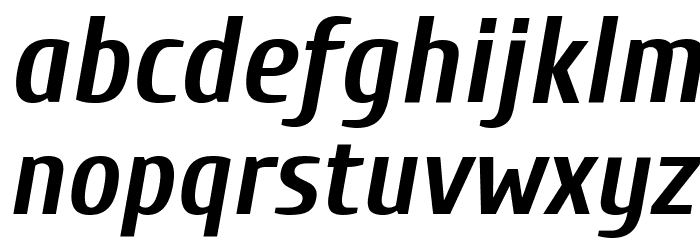 Cuprum Bold Italic Font LOWERCASE