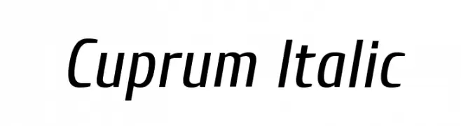 Cuprum Italic  フリーフォントのダウンロード