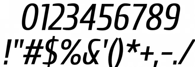 Cuprum Italic Font OTHER CHARS