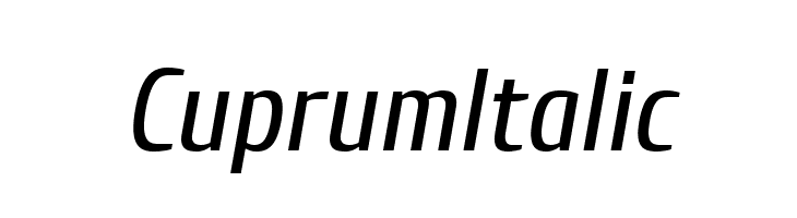Cuprum Italic  Descarca Fonturi Gratis