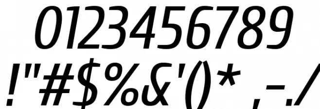 Cuprum Italic Font OTHER CHARS