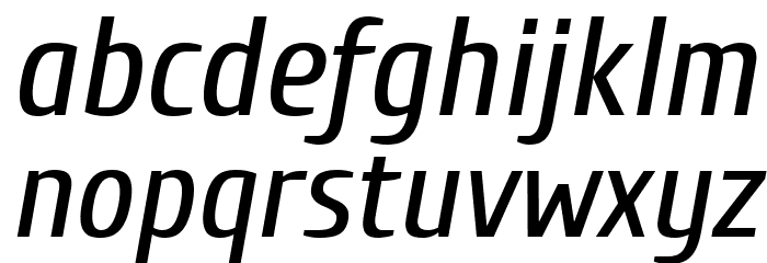 Cuprum Italic Font LOWERCASE