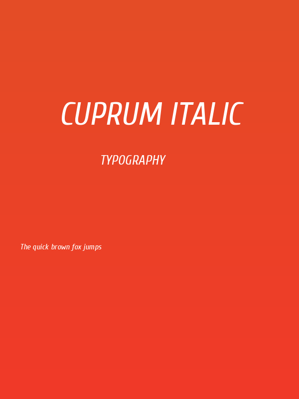 Cuprum Italic Poster