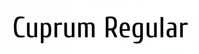 Cuprum Regular  フリーフォントのダウンロード
