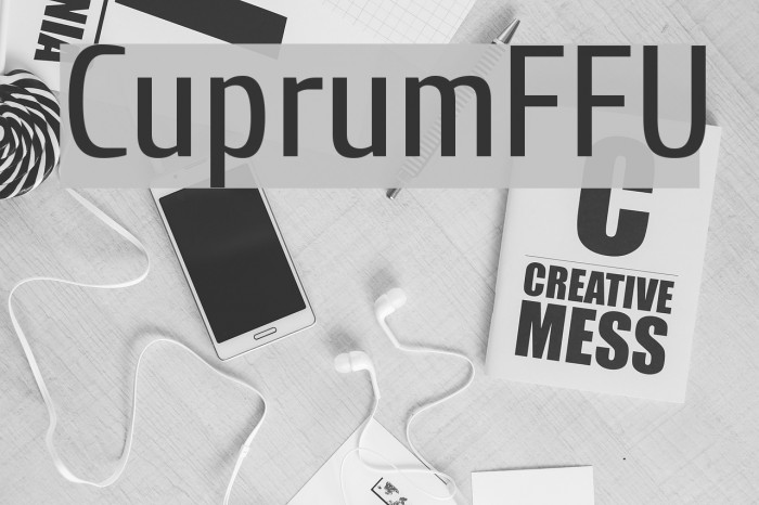 CuprumFFU Font examples