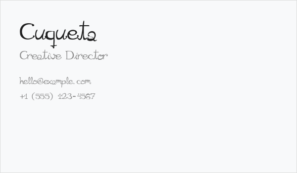 Cuqueta Business Card