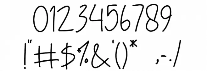 Curious Font OTHER CHARS