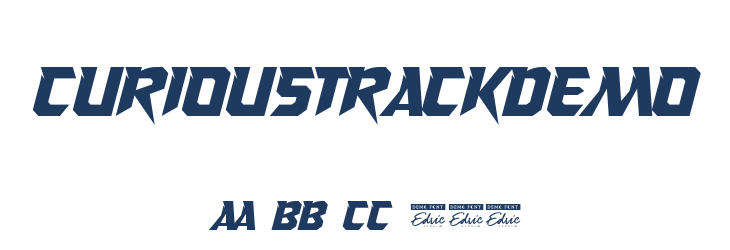 CuriousTrackDemo Font Preview