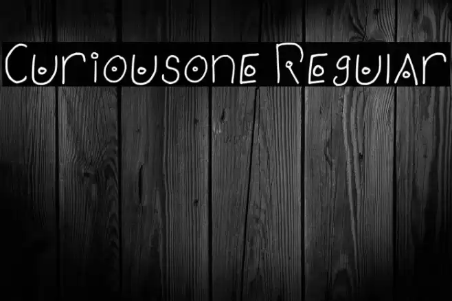 Curiousone Regular Schriftart examples
