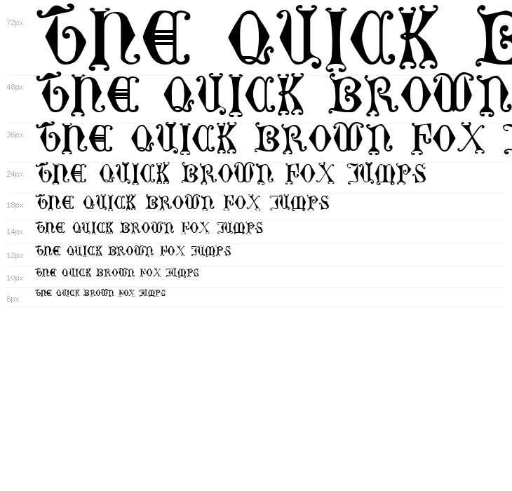 Curled Serif Waterfall