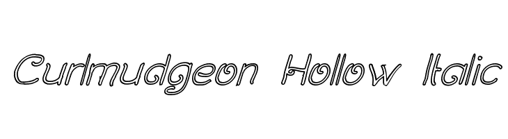 Curlmudgeon Hollow Italic  Frei Schriftart Herunterladen