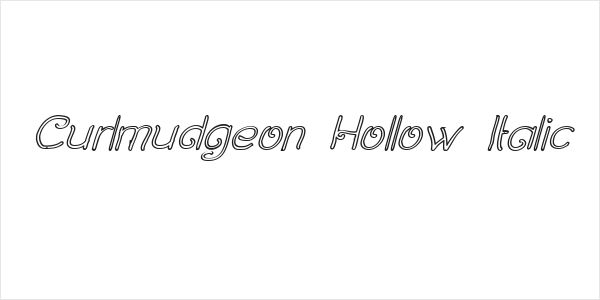 Curlmudgeon Hollow Italic Logo