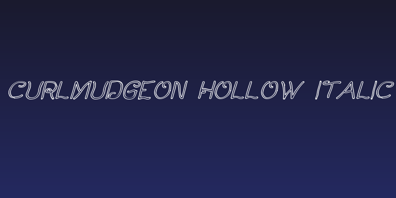 Curlmudgeon Hollow Italic Social Header