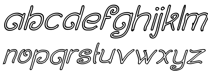 Curlmudgeon Hollow Italic Font LOWERCASE