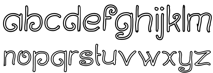 Curlmudgeon Hollow Font LOWERCASE