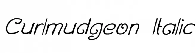 Curlmudgeon Italic  नि: शुल्क फ़ॉन्ट्स डाउनलोड
