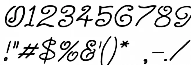 Curlmudgeon Italic Font OTHER CHARS