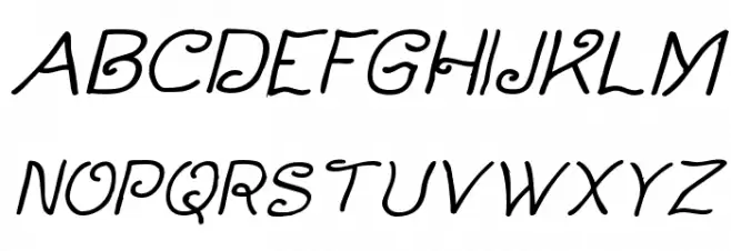 Curlmudgeon Italic Fuentes MAYÚSCULAS
