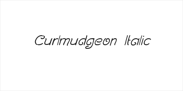 Curlmudgeon Italic Logo