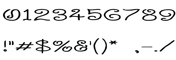 Curlmudgeon Wideside Font OTHER CHARS