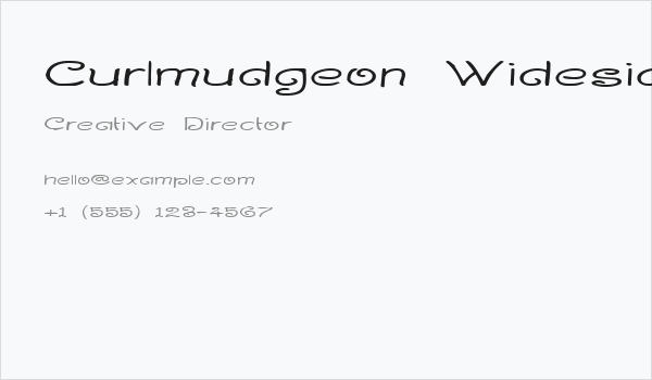 Curlmudgeon Wideside Business Card