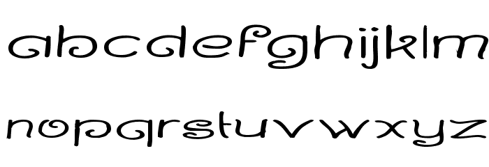 Curlmudgeon Wideside Font LOWERCASE