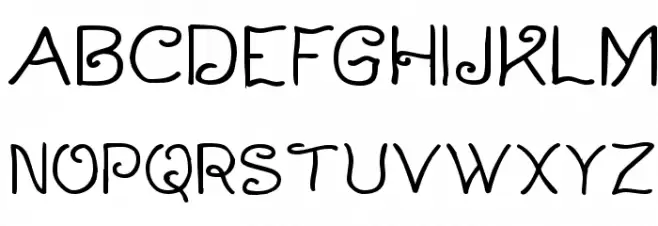 Curlmudgeon フォント 大文字