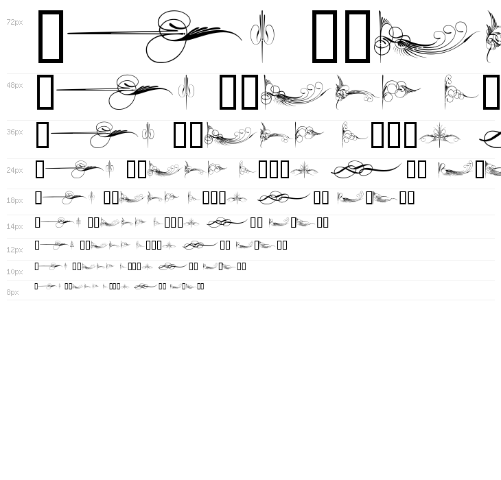 Curly Art Nouveau Waterfall