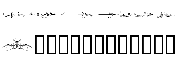 Curly Art Nouveau Font LOWERCASE