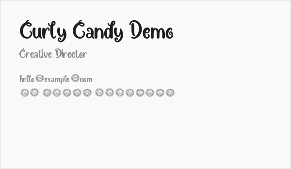 Curly Candy Demo Business Card