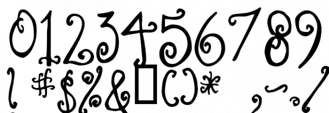 Curly Coryphaeus フォント その他の文字