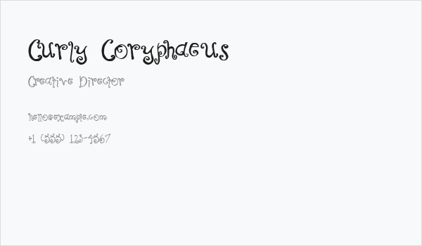 Curly Coryphaeus Business Card