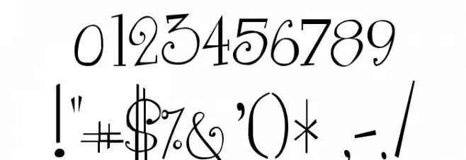 Curly Cue Font OTHER CHARS